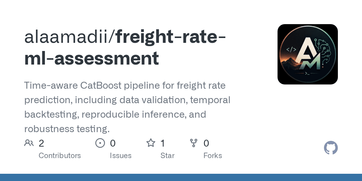 Freight Rate Prediction project preview